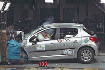 Краш тест Peugeot 207 (2006)